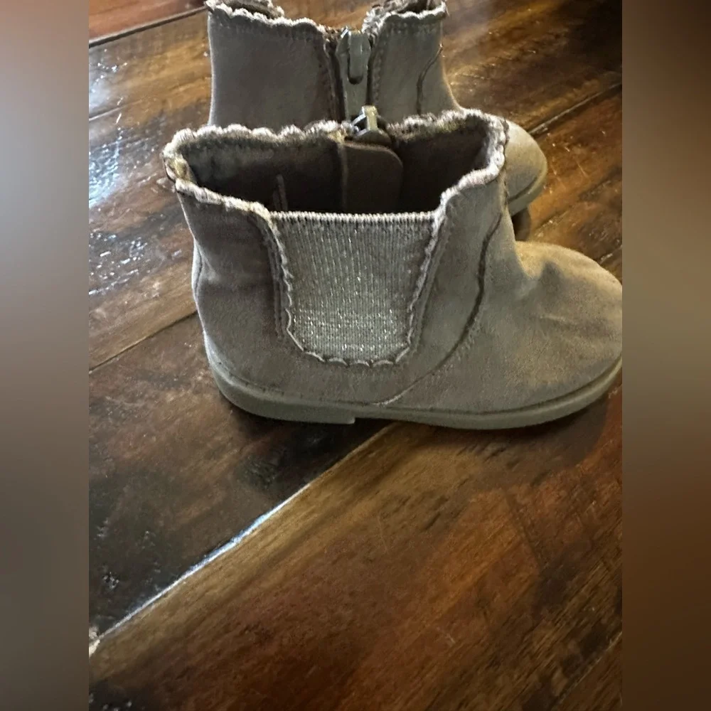 Garanimals Toddler Ankle Boots Gray Zipper Chelsea Style Size 5